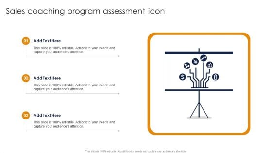 Sales Coaching Program Assessment Icon Ppt PowerPoint Presentation File Portrait PDF