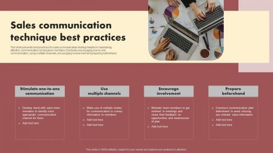 Sales Communication Technique Best Practices Themes PDF