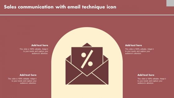 Sales Communication With Email Technique Icon Formats PDF Sales Communication With Email Technique Icon Formats PDF