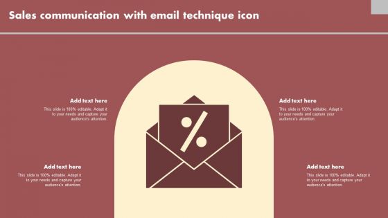 Sales Communication With Email Technique Icon Formats PDF