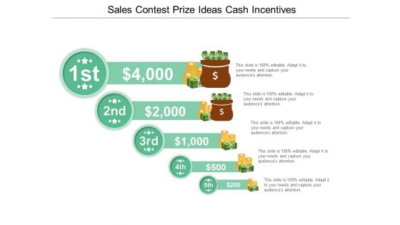 Sales Contest Prize Ideas Cash Incentives Ppt PowerPoint Presentation Styles Portfolio