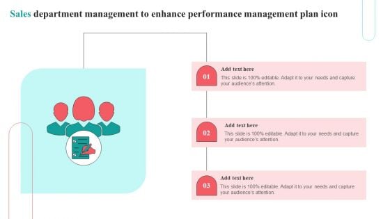 Sales Department Management To Enhance Performance Management Plan Icon Themes PDF