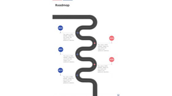 Sales Discussion Proposal Roadmap One Pager Sample Example Document