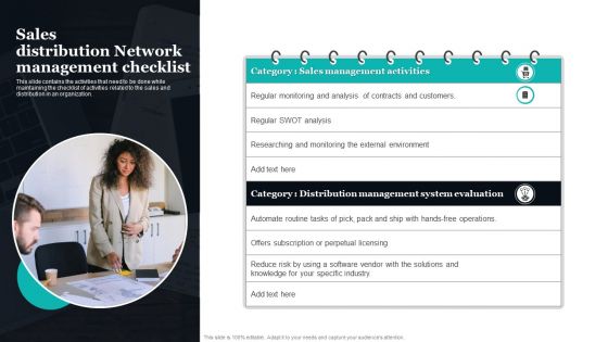 Sales Distribution Network Management Checklist Ppt PowerPoint Presentation Styles Objects PDF Sales Distribution Network Management Checklist Ppt PowerPoint Presentation Styles Objects PDF