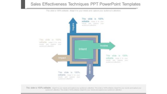 Sales Effectiveness Techniques Ppt Powerpoint Templates
