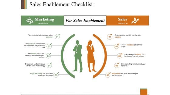 Sales Enablement Checklist Template 1 Ppt PowerPoint Presentation Layouts Good