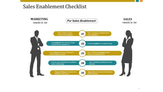 Sales Enablement Checklist Template 1 Ppt PowerPoint Presentation Professional Tips