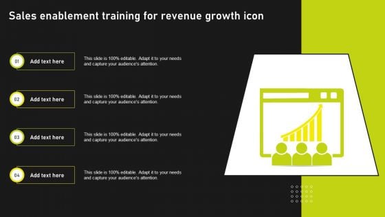 Sales Enablement Training For Revenue Growth Icon Sample PDF