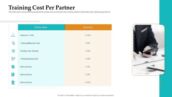 Sales Facilitation Partner Management Training Cost Per Partner Sample PDF