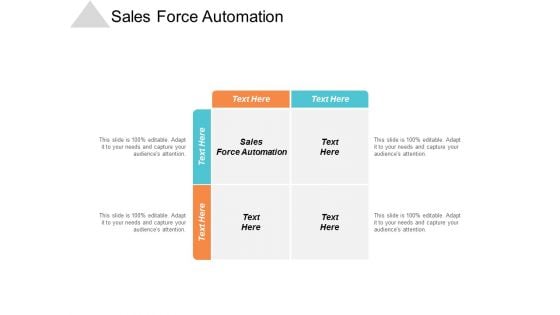 Sales Force Automation Ppt PowerPoint Presentation Infographics Graphics Pictures Cpb