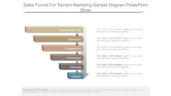 Sales Funnel For Tourism Marketing Sample Diagram Powerpoint Show Sales Funnel For Tourism Marketing Sample Diagram Powerpoint Show