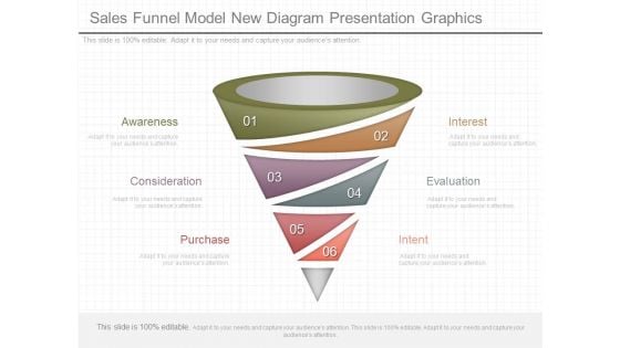 Sales Funnel Model New Diagram Presentation Graphics