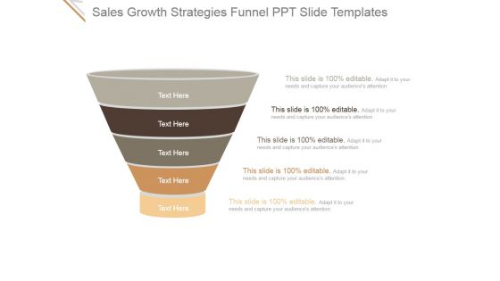 Sales Growth Strategies Funnel Ppt PowerPoint Presentation Example 2015