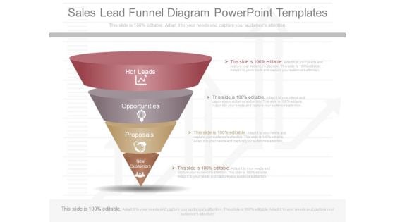 Sales Lead Funnel Diagram Powerpoint Templates