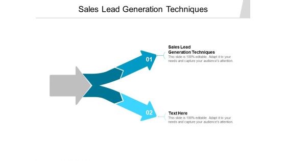 Sales Lead Generation Techniques Ppt PowerPoint Presentation Layouts Portfolio Cpb