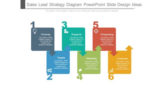 Sales Lead Strategy Diagram Powerpoint Slide Design Ideas