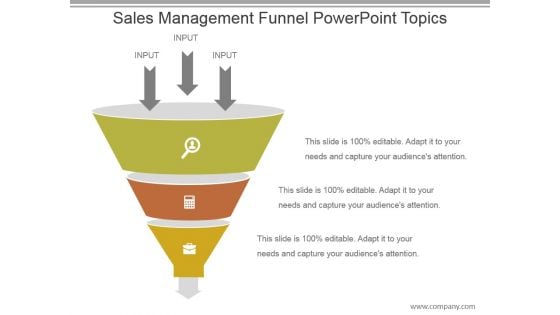 Sales Management Funnel Powerpoint Topics