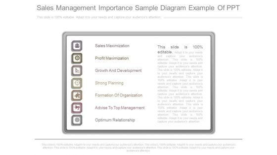 Sales Management Importance Sample Diagram Example Of Ppt Sales Management Importance Sample Diagram Example Of Ppt