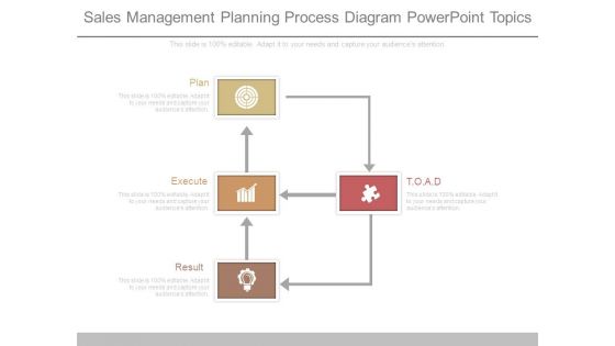 Sales Management Planning Process Diagram Powerpoint Topics