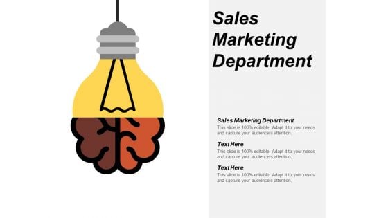 Sales Marketing Department Ppt PowerPoint Presentation Model Maker Cpb