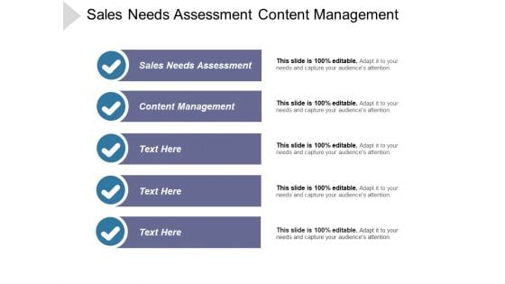 Sales Needs Assessment Content Management Ppt PowerPoint Presentation File Show