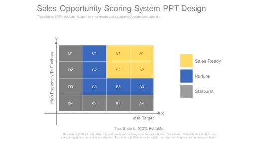 Sales Opportunity Scoring System Ppt Design