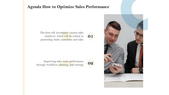 Sales Optimization Best Practices To Close More Deals Agenda How To Optimize Sales Performance Clipart PDF