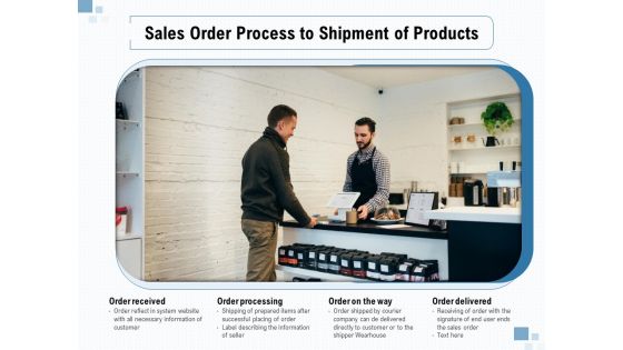 Sales Order Process To Shipment Of Products Ppt PowerPoint Presentation File Visual Aids PDF