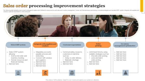 Sales Order Processing Improvement Strategies Summary PDF