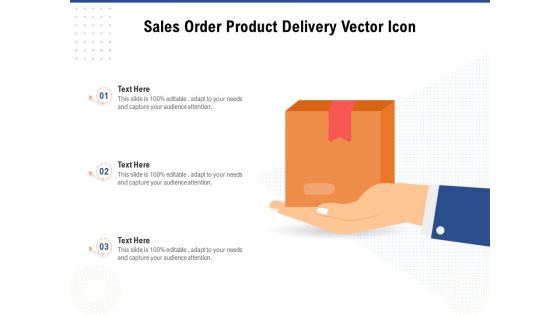 Sales Order Product Delivery Vector Icon Ppt PowerPoint Presentation Gallery Styles PDF