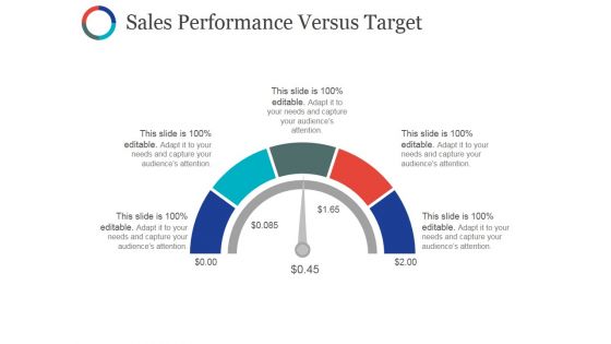 Sales Performance Versus Target Ppt PowerPoint Presentation File Vector