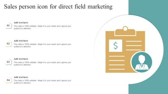 Sales Person Icon For Direct Field Marketing Diagrams PDF