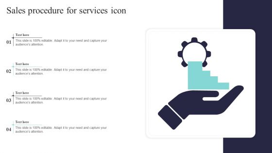 Sales Procedure For Services Icon Introduction PDF