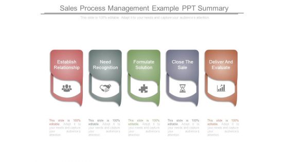 Sales Process Management Example Ppt Summary