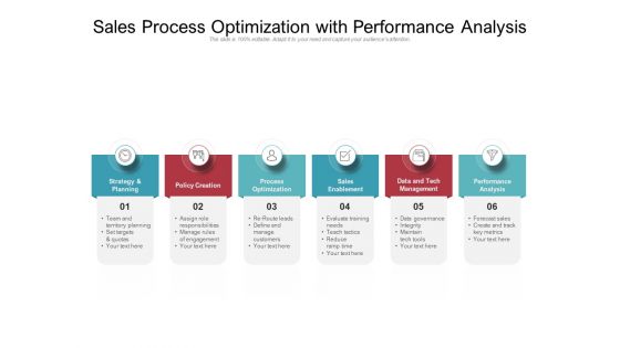 Sales Process Optimization With Performance Analysis Ppt PowerPoint Presentation File Clipart Images PDF