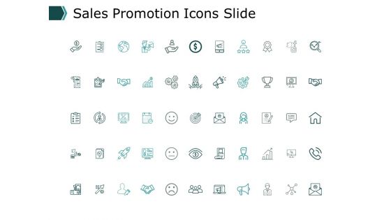 Sales Promotion Icons Slide Marketing Ppt PowerPoint Presentation Slides Master Slide