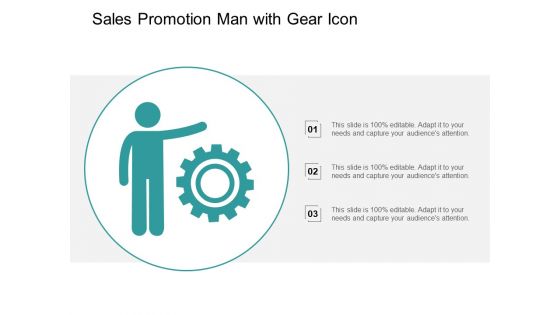 Sales Promotion Man With Gear Icon Ppt PowerPoint Presentation File Mockup