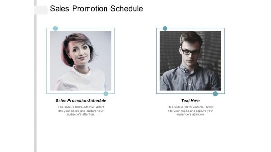 Sales Promotion Schedule Ppt Powerpoint Presentation File Guidelines Cpb