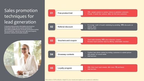 Sales Promotion Techniques For Lead Generation Template PDF Sales Promotion Techniques For Lead Generation Template PDF