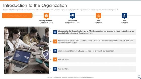 Sales Representative Onboarding Playbook Introduction To The Organization Slides PDF Sales Representative Onboarding Playbook Introduction To The Organization Slides PDF