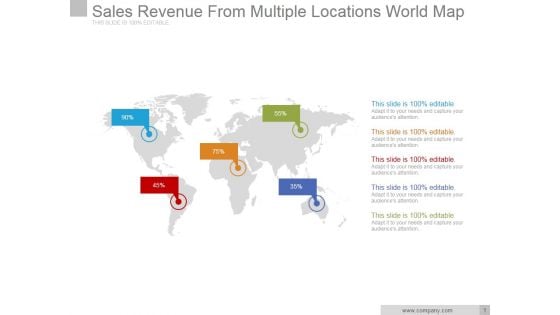 Sales Revenue From Multiple Locations World Map Ppt PowerPoint Presentation Influencers