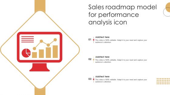 Sales Roadmap Model For Performance Analysis Icon Structure PDF
