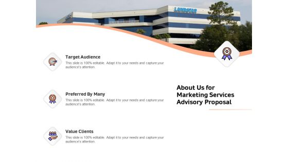 Sales Strategy Consulting About Us For Marketing Services Advisory Proposal Clients Sample PDF