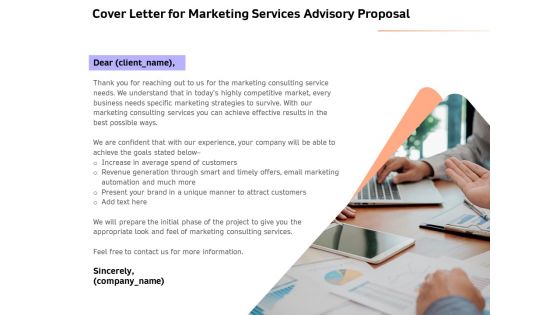 Sales Strategy Consulting Cover Letter For Marketing Services Advisory Proposal Microsoft PDF Sales Strategy Consulting Cover Letter For Marketing Services Advisory Proposal Microsoft PDF