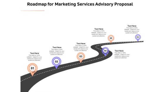 Sales Strategy Consulting Roadmap For Marketing Services Advisory Proposal Slides PDF