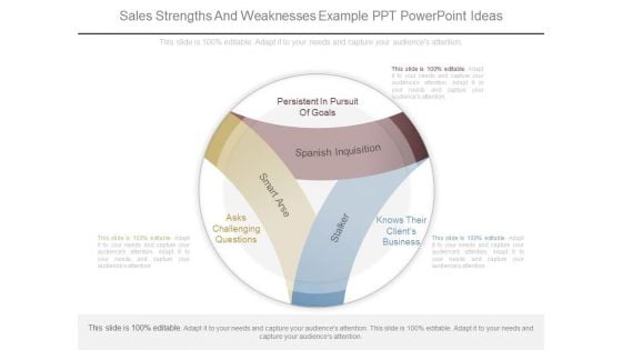 Sales Strengths And Weaknesses Example Ppt Powerpoint Ideas