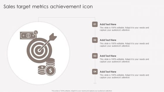 Sales Target Metrics Achievement Icon Download PDF