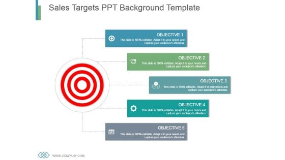 Sales Targets Ppt Background Template