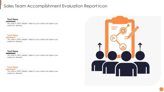 Sales Team Accomplishment Evaluation Report Icon Microsoft PDF