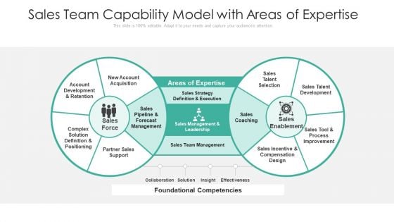 Sales Team Capability Model With Areas Of Expertise Ppt Pictures Portfolio PDF